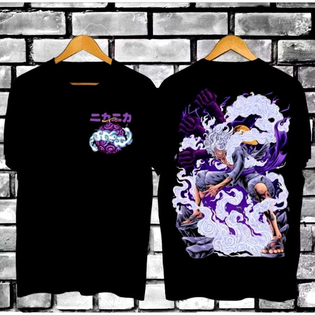 One Piece Japanese Anime Print Unisexs Cotton Tshirt Streetwear 2026 Summer Round Neck Tops Unisex Women Clothes Tee Overside