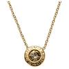 Coach Round Diamond-Studded Alloy Necklace Women Necklace Gold F54514-GLD