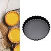 6 Pieces Mini Baking Pans Fluted Molds with Removeable Bottoms Small Baking Molds Carbon Steel Material for Kitchen Use