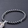Women's Hanadama Pearl Prayer Beads with Magnetic Closure and Black Shell Pearls, Includes Prayer Bead Bag