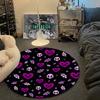 Trendy English Slogan Round Carpet, Street Style Lettering