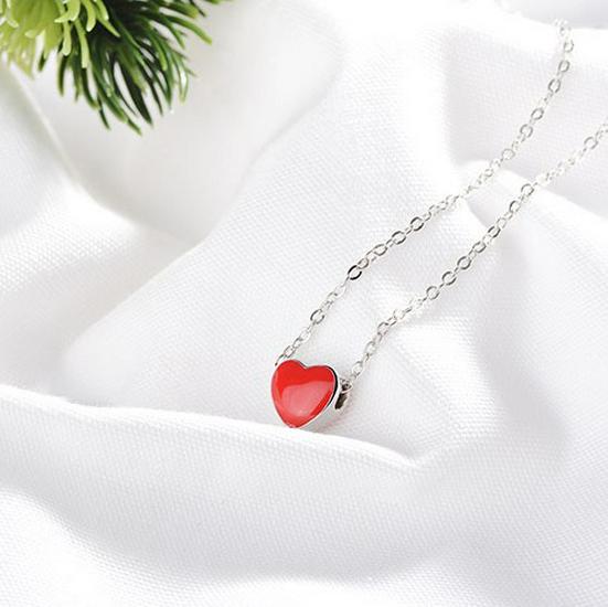 

Модное ожерелье с красным кулоном в виде сердца 40cm Alloy Chain with Red Heart Pendant
