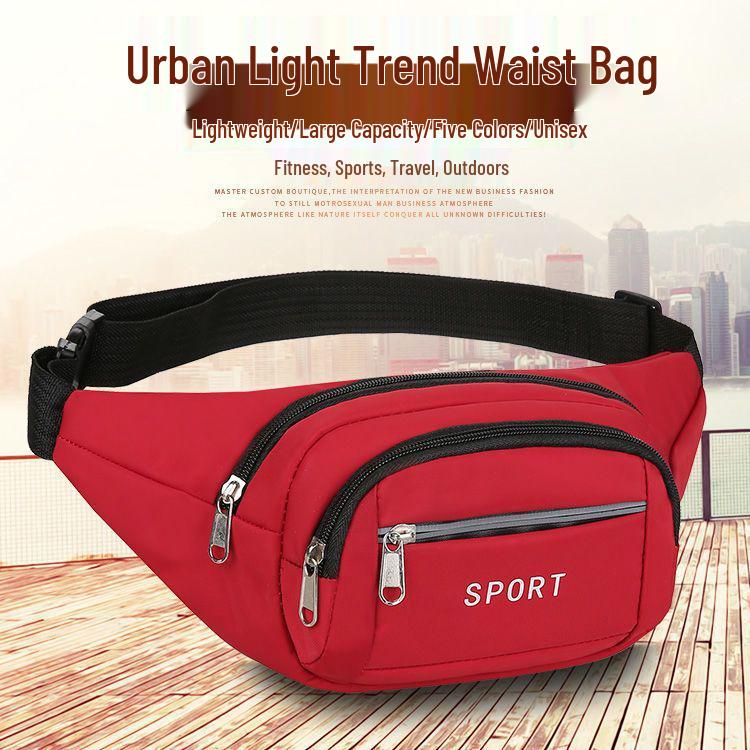 Unisex Water-Resistant Multifunctional Waist Bag for Mobile Phones - Large Capacity, Wear-Resistant for Sports, Business, and Construction Site Use.