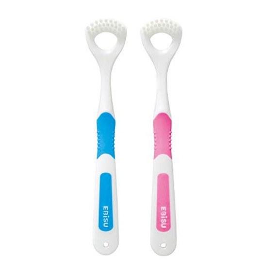Ebisu Tongue Cleaner Rubber Grip 2 Pieces Set Assorted