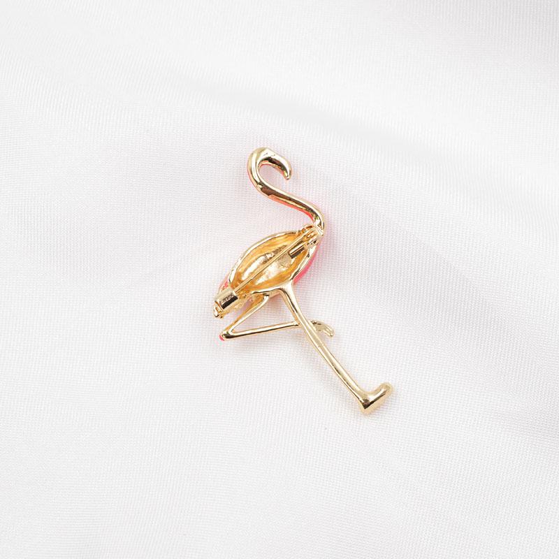 Spilla Brooch alla Moda Fenicottero Lega Unica Stile Esotico come Regalo di Natale