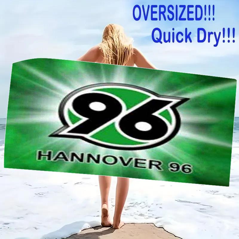 Hannover 96 Logo Print Beach Towel, Large Soft Quick Dry Towel for Beach Camping Swimming