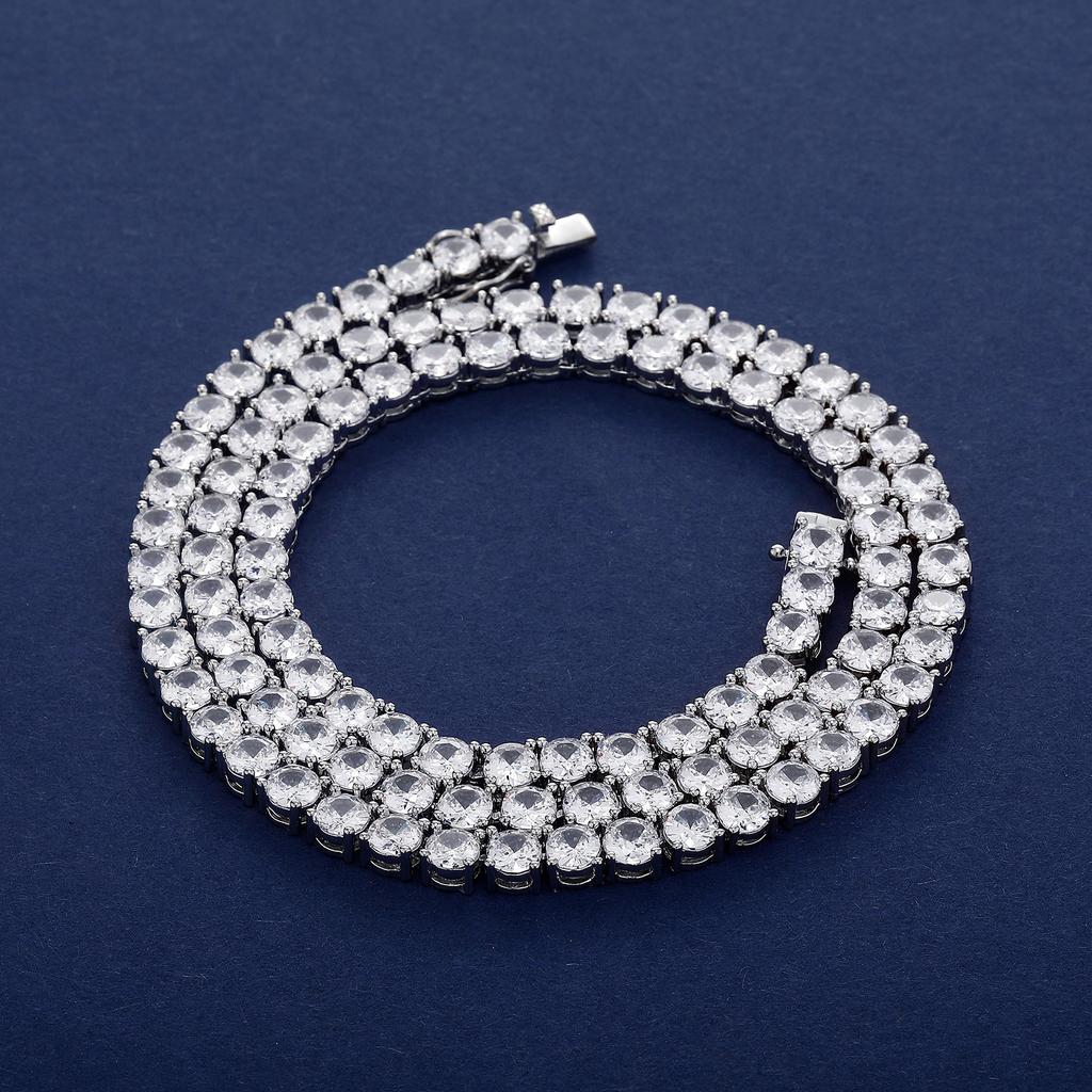 Zircon Tennis Chain Jewelry Men's Necklace Niche Hip Hop Jewelry Women's Bracelet