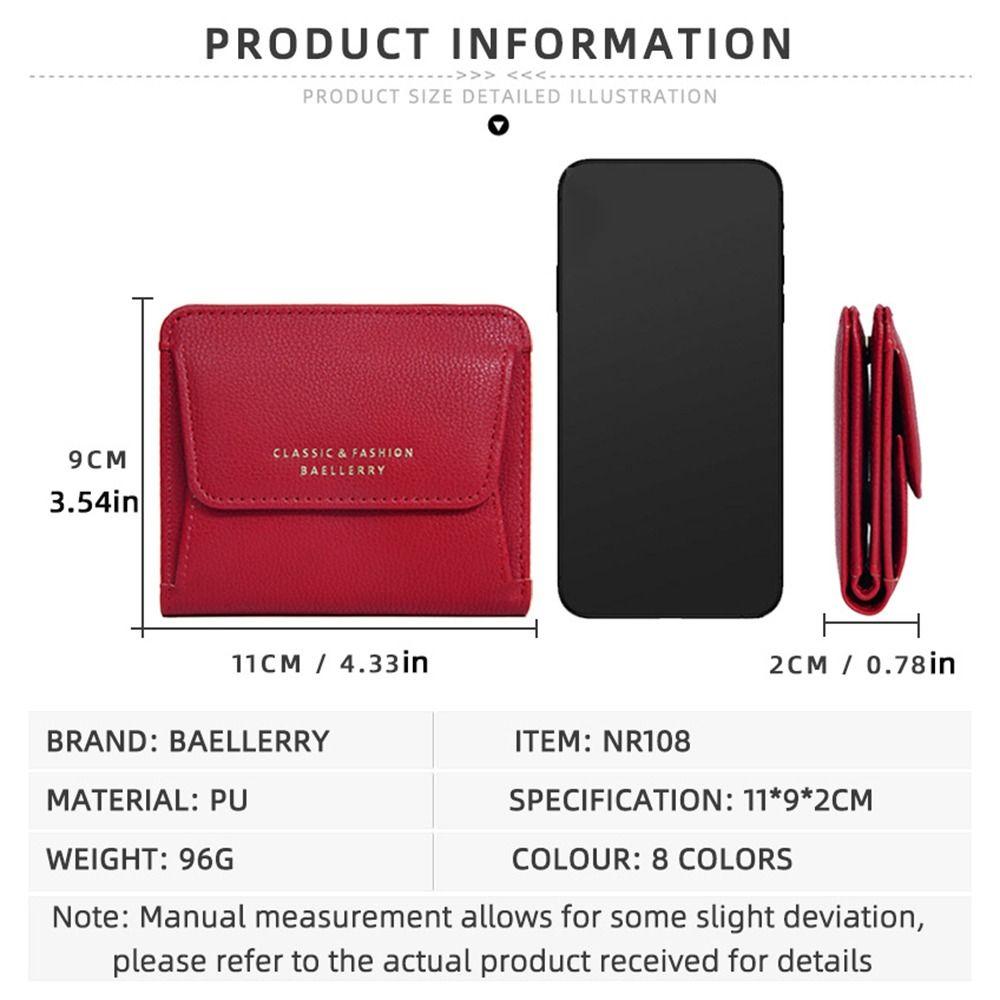 Elegant Women Short Wallet Large Capacity Bank/ID/Credit Card Bag Brand Female Purses  Evening Out