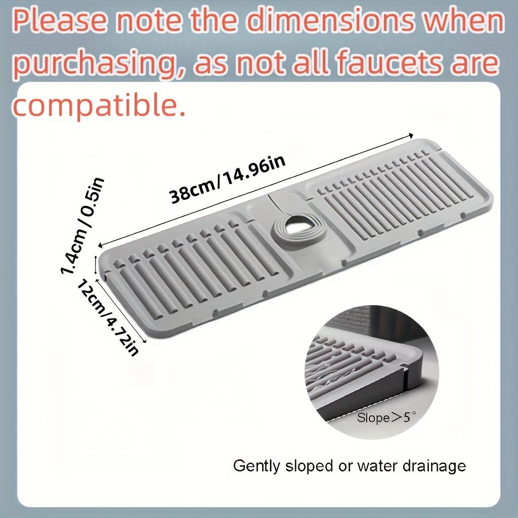 1pc Faucet Splash Guard Mat - Non-Slip Quick-Drying Sink Protector for Kitchen, Bathroom Vanity & Laundry Room, Easy-to-Clean Minimalist Design