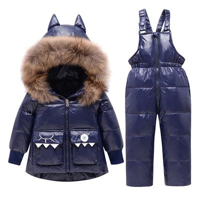 Zimní soupravy dětského oblečení Jehněčí fleece kabáty + péřové kalhoty Kojenecký tlustý teplý 2ks oblek Dětské oblečení Chlapci Dívčí Móda Bundy