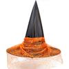Halloween Hat Witch Decoration Props Adult and Child Cosplay Witch Mesh Headdress Magic Hat