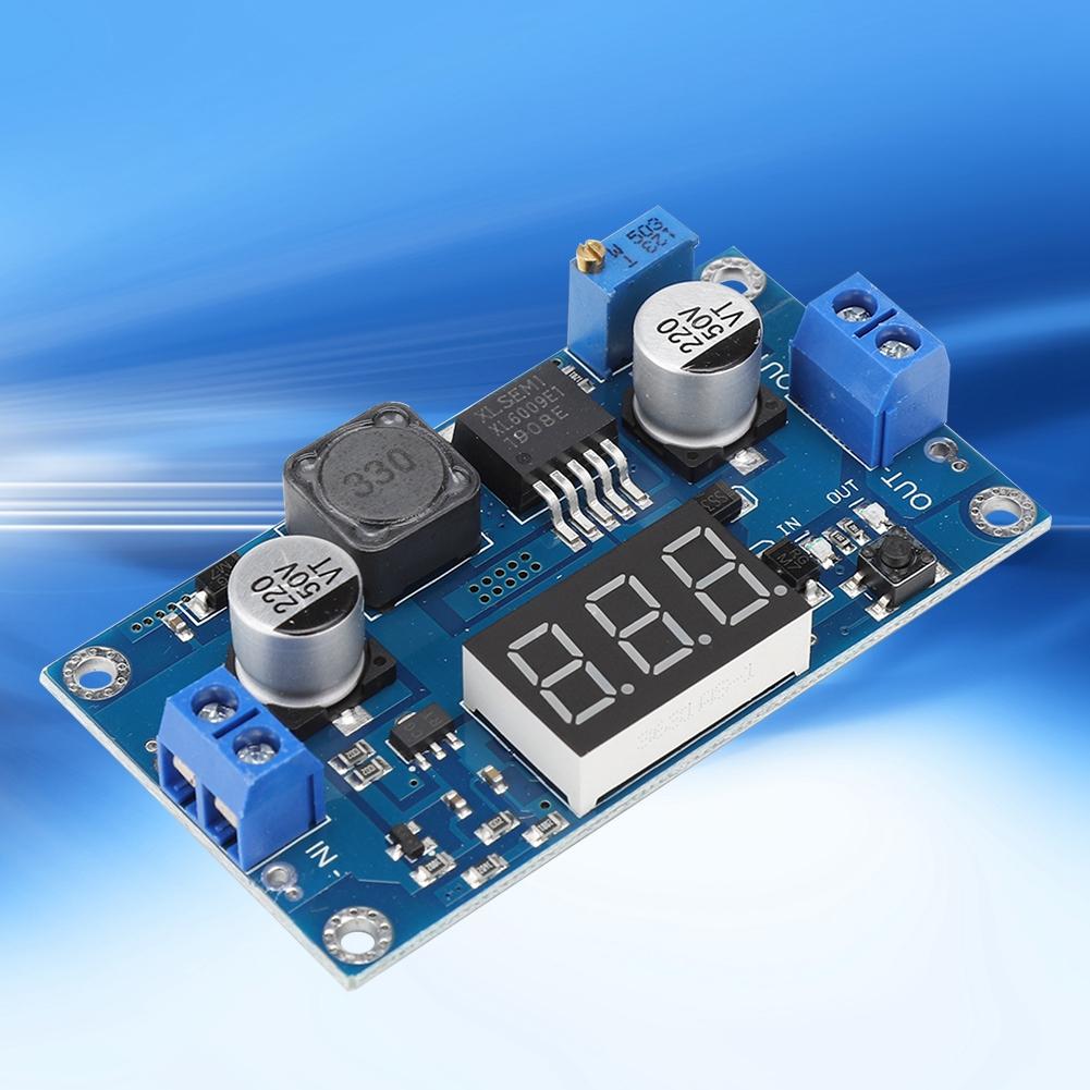 DC DC 4.5V 32V To 5 55V Adjustable Boost Converter Module With Voltmeter Display
