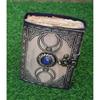 Pakke med 2 vintage lærjournal grimoire keltisk heks stein lær Book of Shadows