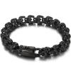Massive Men's Skull Bracelet Man Retro Black 316l Stainless Steel Gothic Link Chain 12MM Width Punk Rock Jewelry Accessory Gifts