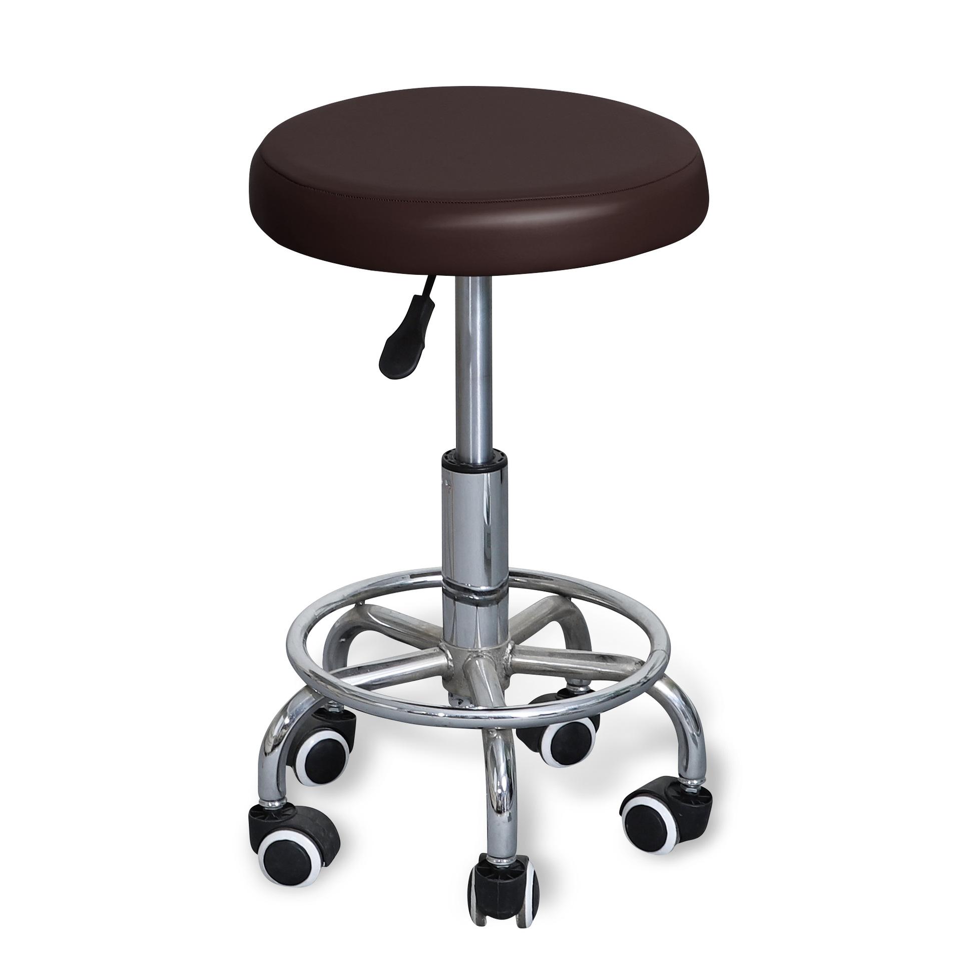 

Однотонный простой эластичный чехол для круглого табурета из искусственной кожи, водонепроницаемый чехол для кресла с подъемником, чехол для подушки сиденья маленького круглого табурета для бара, салона красоты diameter 30-38pu round stool cover-PU кофейн