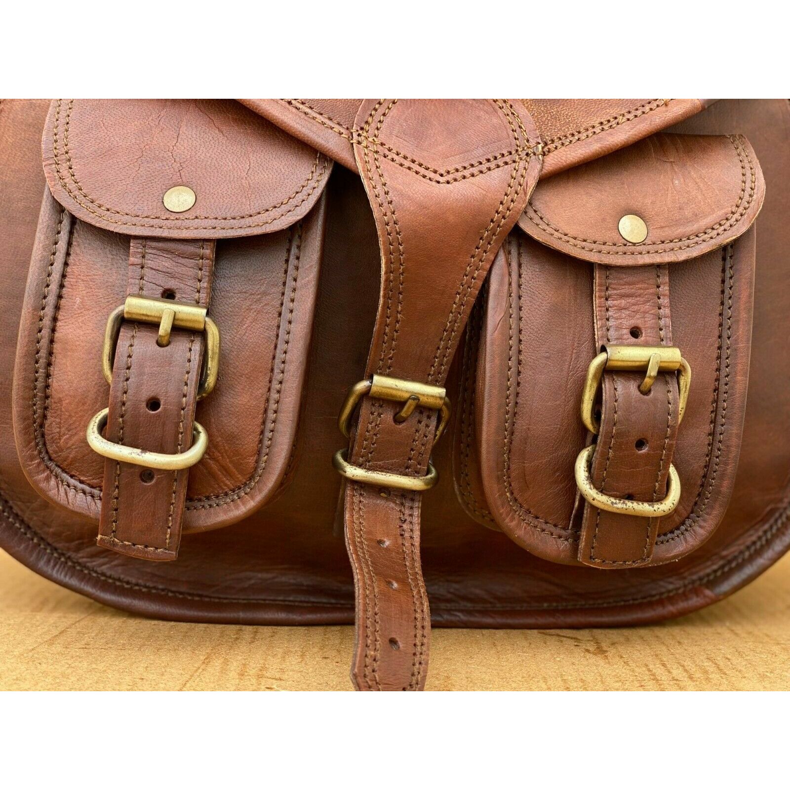 Кожаная сумка-мессенджер — фото 7