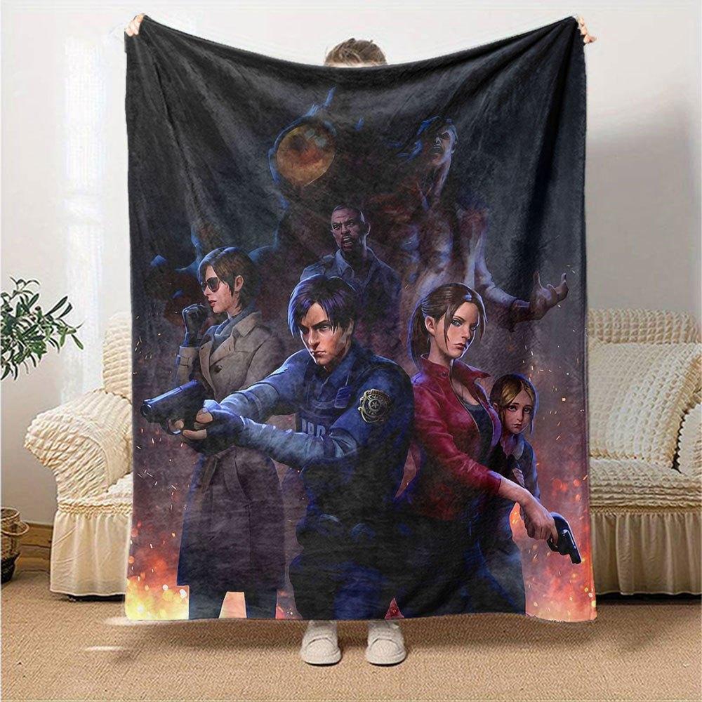 1pc Resident Evil 7 Blanket Soft Warm Throw for Home, Office, Travel All Season Cozy Bedding Gift, Office Cozy Accessory