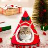 Christmas Tree Pet Bed Cozy Plush Cat Dog Bed Winter Soft Festive Gift Pet House Durable Holiday Decor for Small Medium Pets