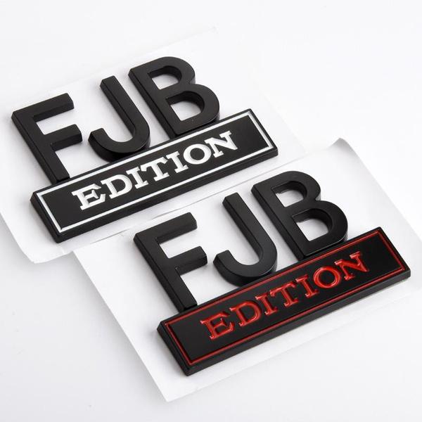 Автомобильная наклейка 3D металлическая эмблема FJB EDITION — фото 3