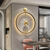 Spain Large Wall Clock Modern Silent Watches LED Light Creative Houde Led Gold Clocks Home Decor Living Room Decoration LQU2C7V3