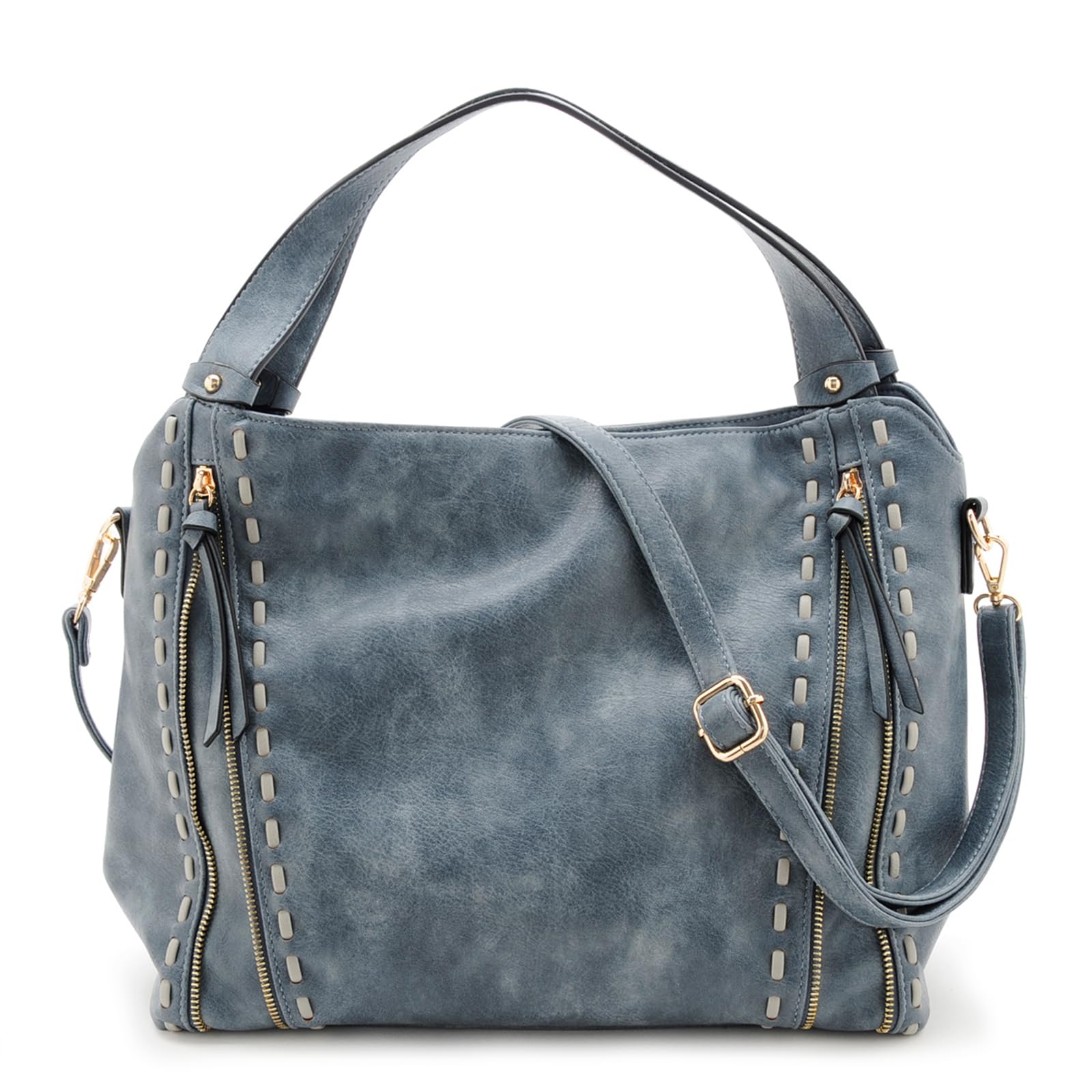 Дизайнерская сумка FIRANO на молнии, Сумка-тоут, Сумка через плечо, 2-в-1, Офисный кэжуал, Женская, Подарок, FIRANO 401210, Синяя