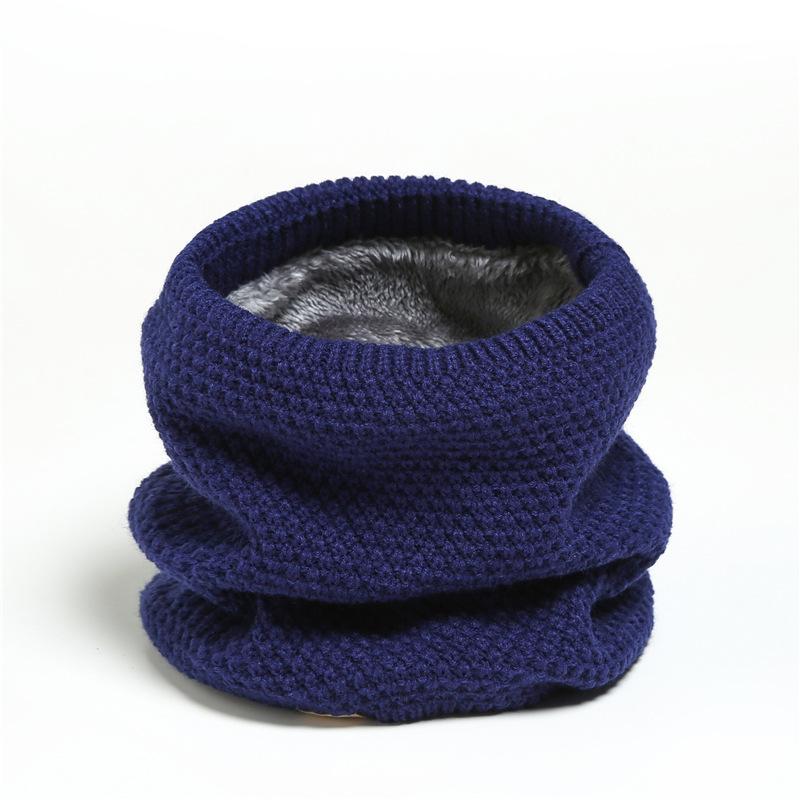 Solid Thick Warm Ring Scarf Fashion Winter Women Men Neckerchief Outdoor Full Mask Scarves With Plush Snood Unisex Muffler