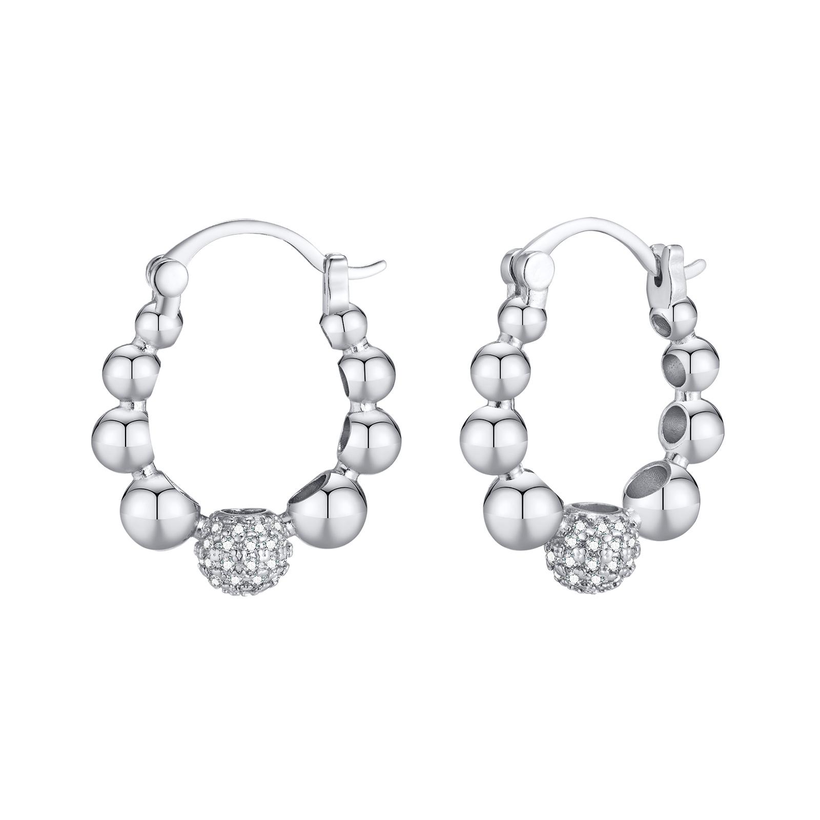 

Chunky Huggies Hoop Earrings for Women, Statement Pave Cubic Zirconia Ear Jewelry Hypoallergenic