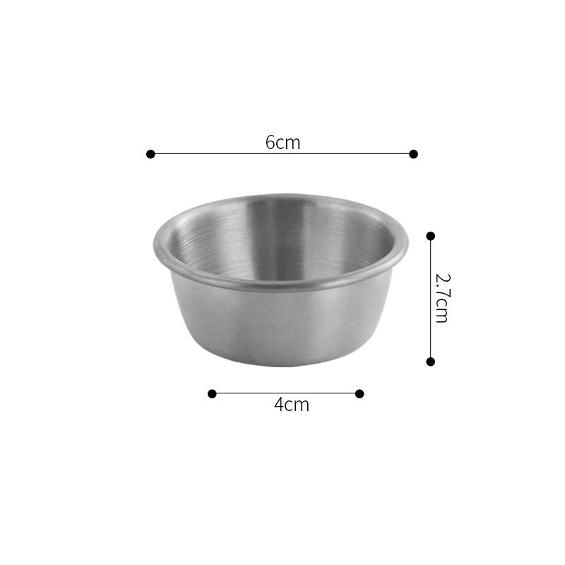 1 stycke 304 rostfritt stål matförvaringsbricka förtjockad såsdipsål snackstallrik kimchi tallrik hot pot utomhus servis
