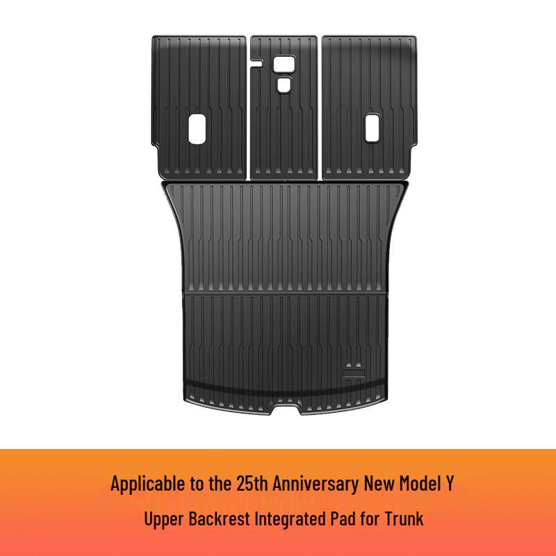 Tesla Model Y 2025 Refresh TPE Floor & Trunk Mats with Backrest Pad