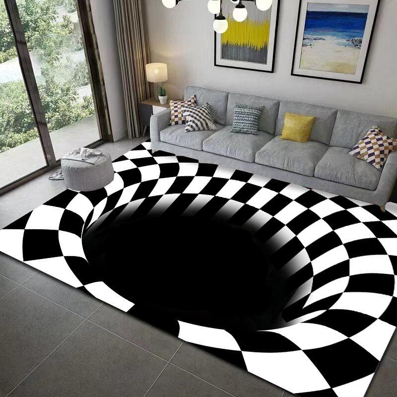 3D Optical Illusion Vortex Carpet - Bedroom & Living Room Floor Mat