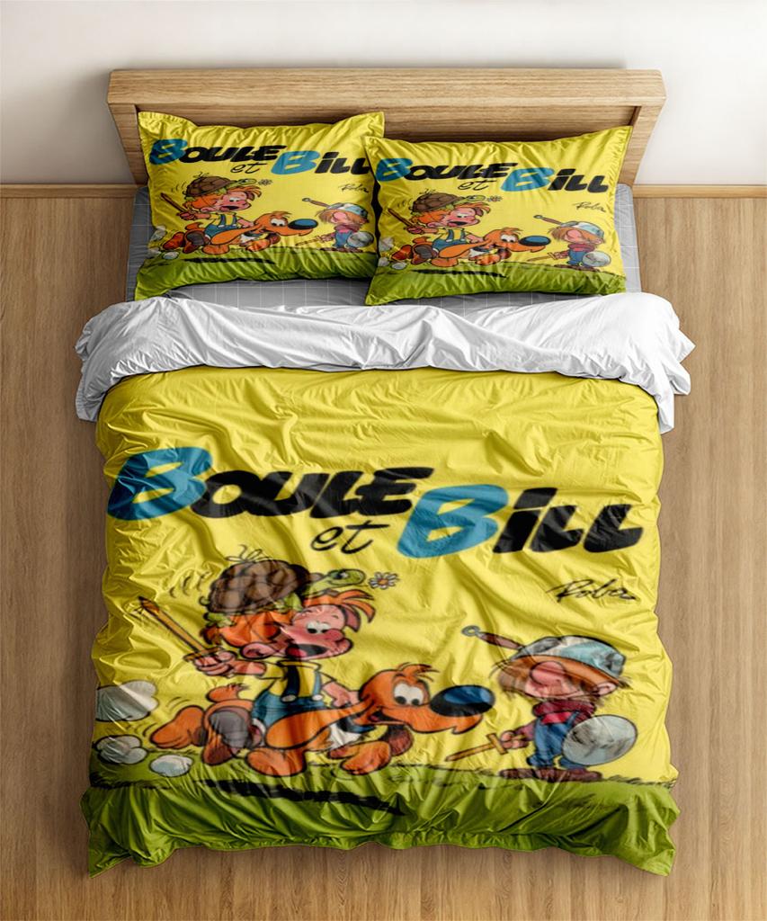 Boule Et Bill Barnesengesett Uten Laken King Queen Dobbel Full Twin Enkel Størrelse Sengetøysett