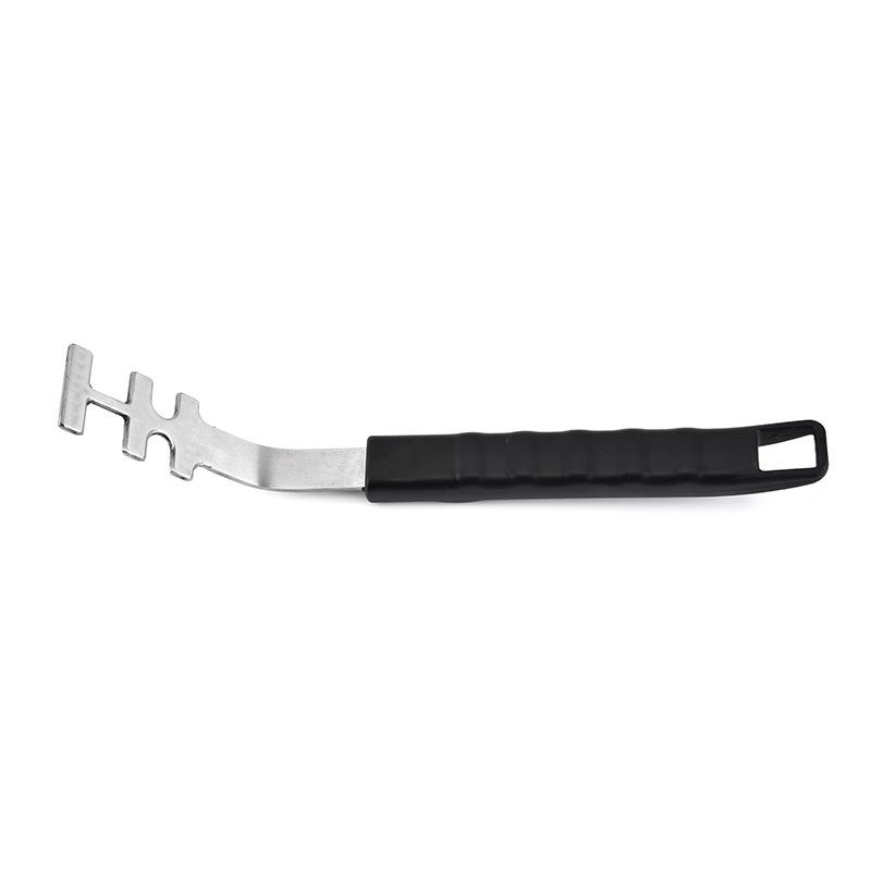 

1pc Portable Universal Grill Grate Lifter Tool Multi-functional Stainless Steel Grill Netter, Barbecue Tool, Grill Accessories F чорний