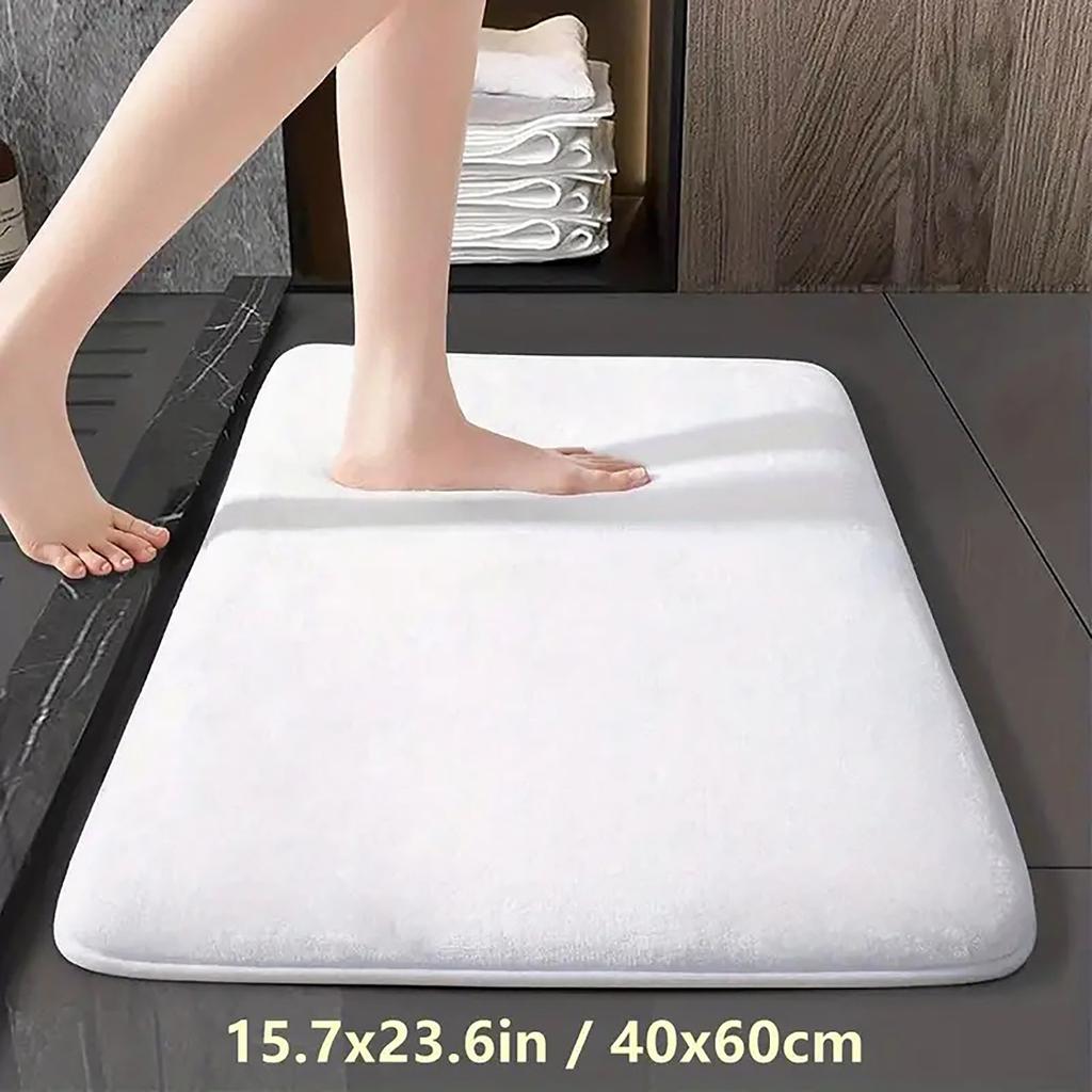 Absorbent Floor Mat Non Slip Bath Mat Anti Slip Coral Velvet Bathroom Floor Mat Rectangular Door Mat Home Decoration