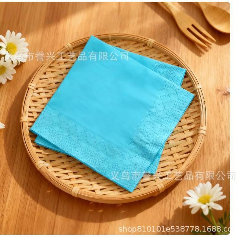 Spot Promotional Tissue Party Supplies Solid Color Dinosaur 33Cm Restaurant Paper Disposable Party Decoration Tissue