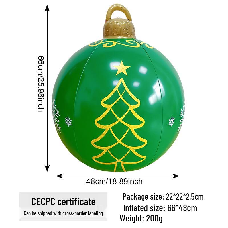 Cross-Border Christmas Courtyard Decoration: PVC Lantern & Inflatable Christmas Ball Set