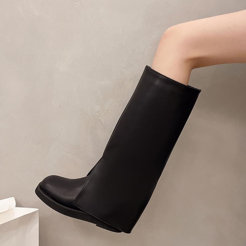 Fashion Boots Women Knee High Moccasin Elegant Comfortable Stylish Lolita Punk New Rock Platform Designer On Sale