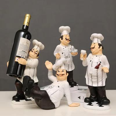 Modelo Estatua de Resina de Chef de Panadería Rústica Artesanía Figura de Chef de Cocina Amantes de la Comida Panaderos