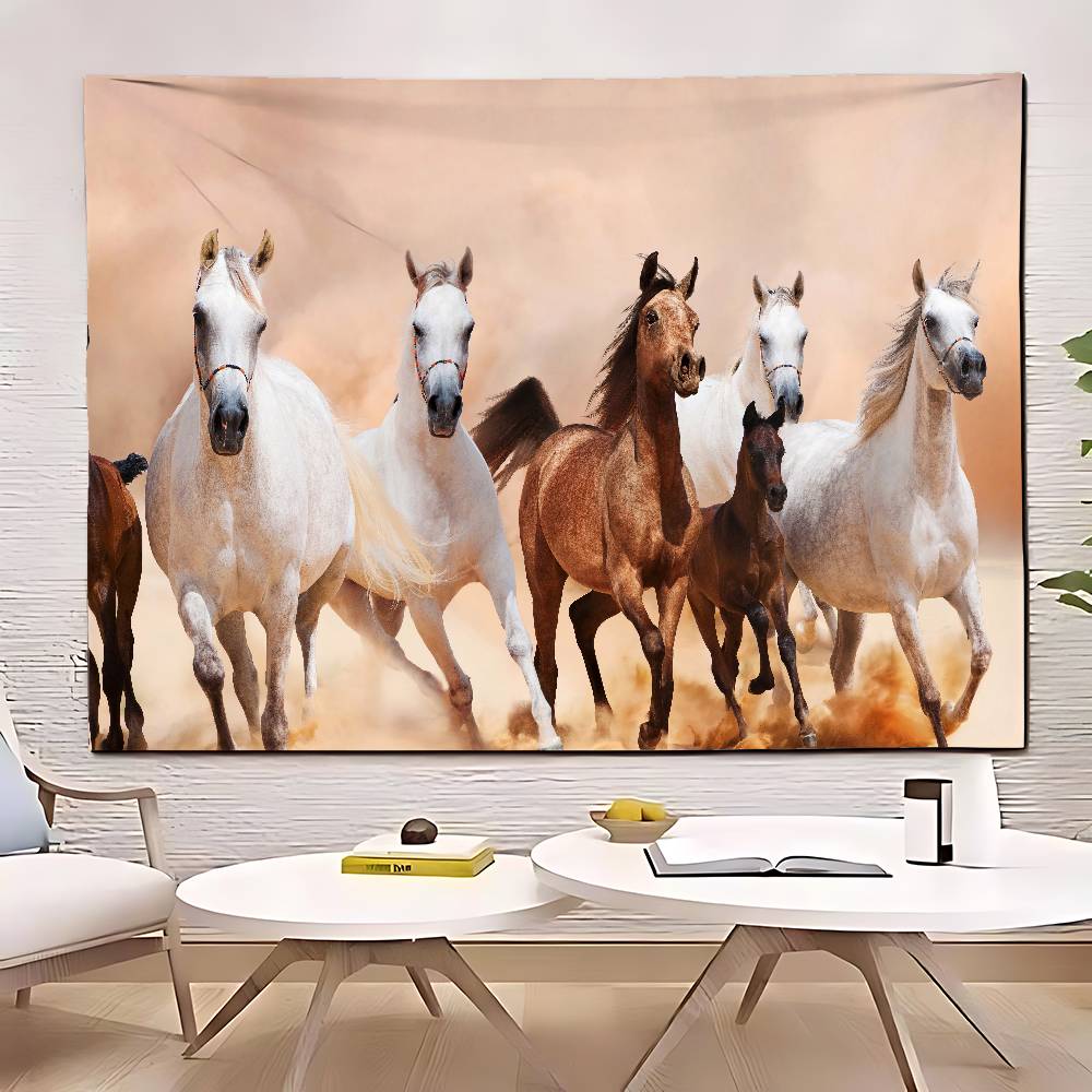 Running Horse Tapestry Customizable Tapestries Of Various Styleswall Hangings Celebrity Photo Printingwall Hangings