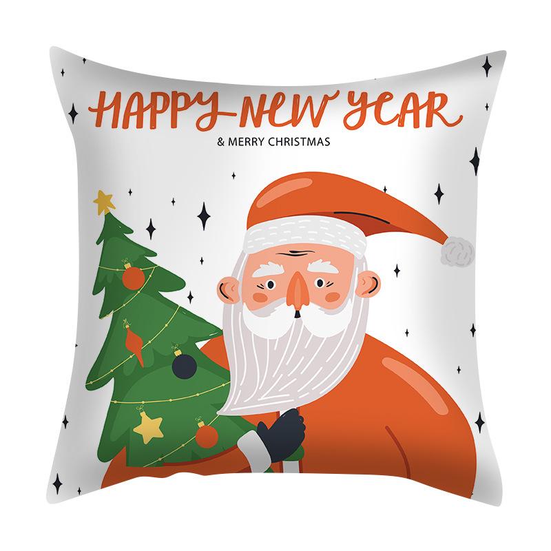 45cm Christmas Cushion Cover Navidad Merry Christmas Decorations For Home 2025 Xmas Noel Cristmas Ornaments New Year Gifts