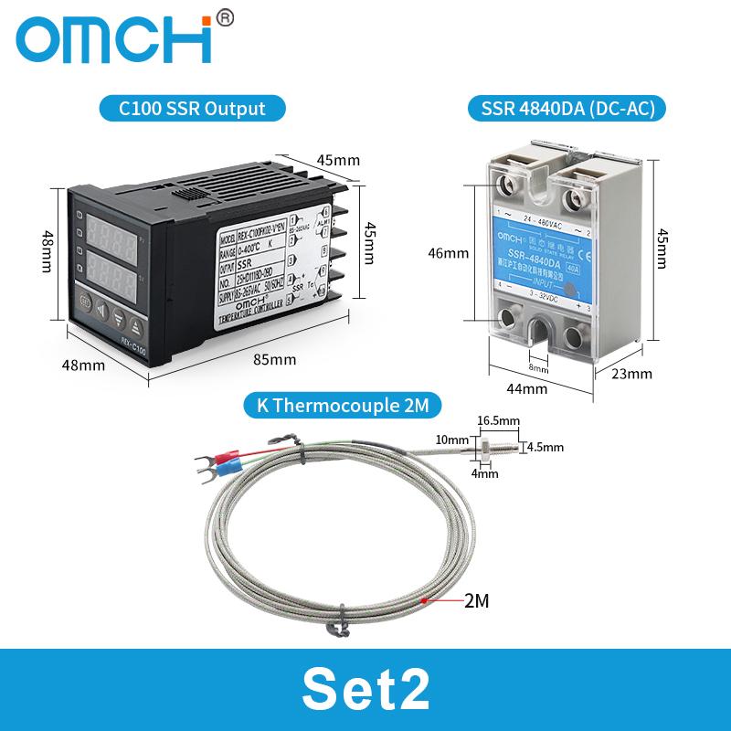 OMCH REX-C100 Thermo Temperature Controller SSR