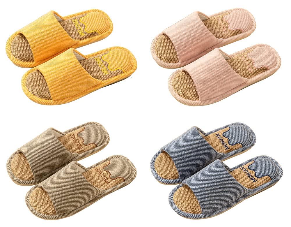 

GenericBrands Домашний набор тапочек для гостей, с мышкой, для пары, для офиса, тапочки, 4, тапочки, тапочки, унисекс, моющиеся, стильные, хлопок-лен,