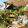 Spacious Holder Hanging Bird Feeder Iron Art Bird Food Container Bird Water Bowl  Yard