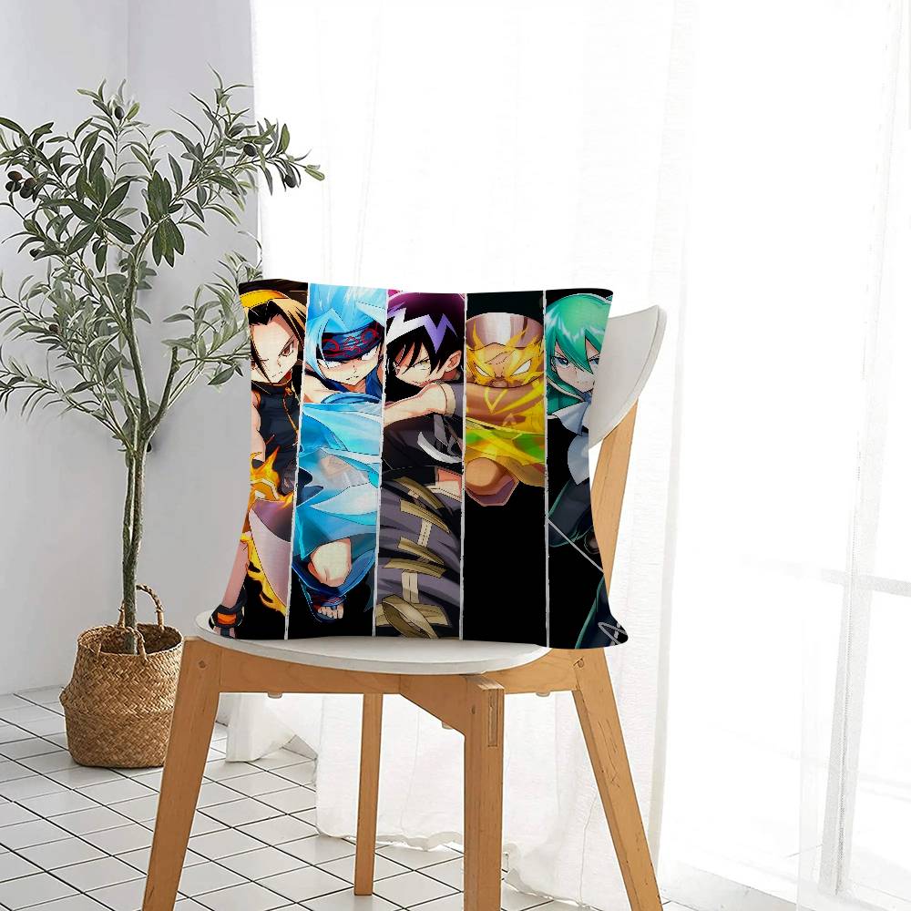 Anime Shaman King Cushion Cover Inches Farmhouse Decor Home Throw Pillow Covers For Couch Decorations