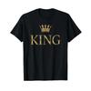 King Gold Crown Birthday T Shirt Vintage Washed Homme Graphic Designer Clothes Streetwear Stylish Soft Fashion Unisex Versatile