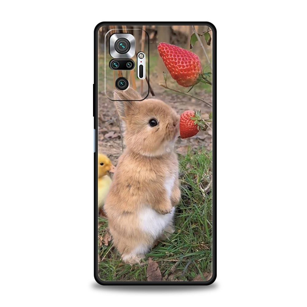 Phone Case For Xiaomi Redmi Note 14 13 12 5G 9S 9 10 11 Pro Plus 4G 9T 14C 13C 12C 10C 9C 9A Soft Cover Cute White Baby Rabbits