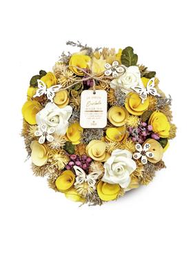Mamawreath Corona di Fiori Regalo Corona Ingresso Regalo Significato Eterno M 26cm x 6cm Corona [2025 E] Taglia (Diametro) (Spessore) (campana (Modello WR-39-B))