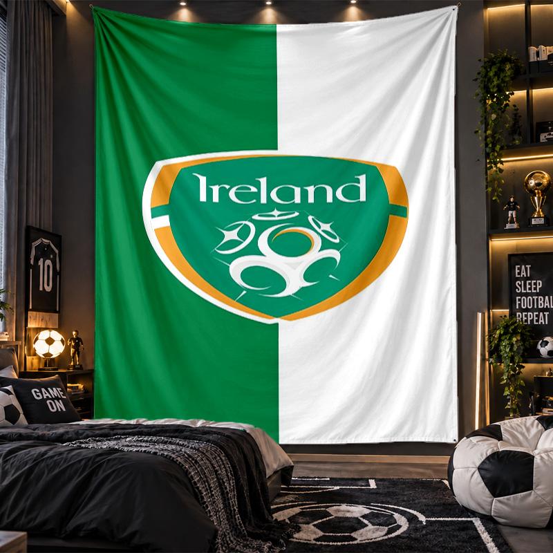 Wandbehang Tapisserie Irland Rugby Druck Stoff für Wohnzimmer Schlafzimmer Heimdekoration
