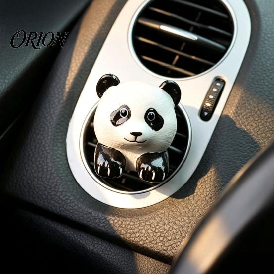 Car Air Freshener Vent Clip Cute Clip, Lying Cat/Tiger/Panda/Rabbit Holder for SUV Creative Auto Interior Decor Truck, Dashboard with Aroma Pad, Resin