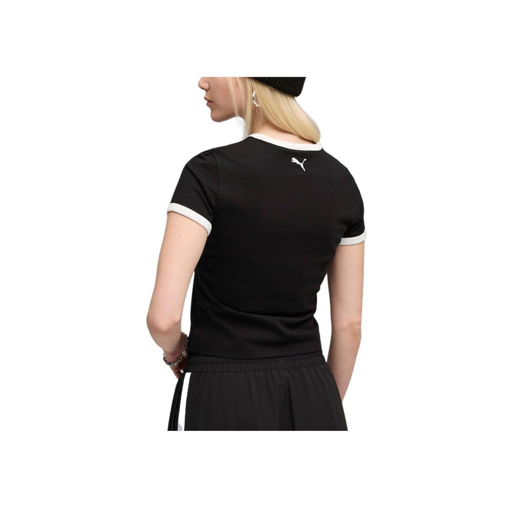 Puma Rosefuture Baby Tee Round Neck Slim Fit Short Sleeve T-Shirt Women tops 634053-01