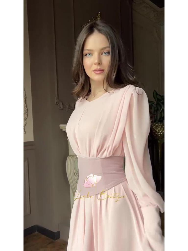 Retro Long Sleeve Waist-Cinching Fairy Dress 2025 - European and American Spring Style